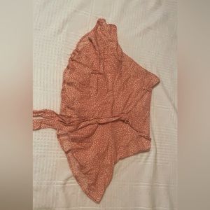 Urban Romantics Peach Floral Print Mini Skirt With Built in Shorts in Size XS